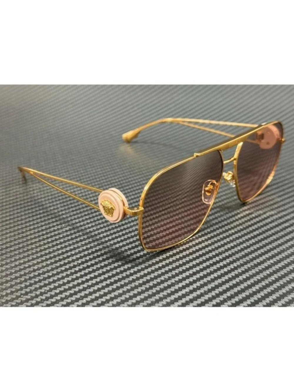 New Versace Men Gold Sunglasses 62-13-130